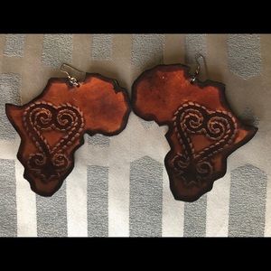 Motherland Africa leather earrings