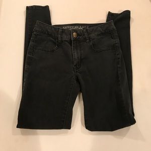 American Eagle faded black skinny jeans