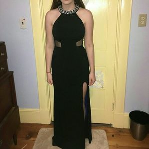 Long Black Semi-Formal Dress