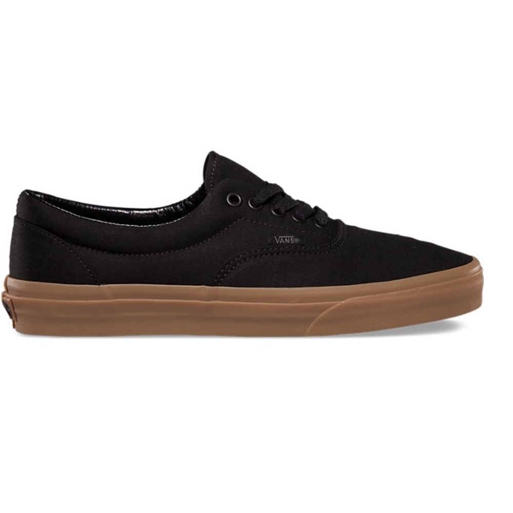 vans era - black - gum soles - worn once