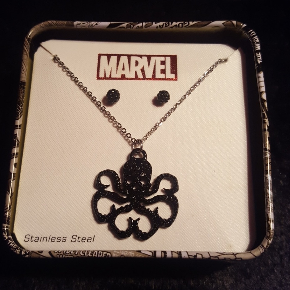 Stainless steel Marvel Hydra necklace