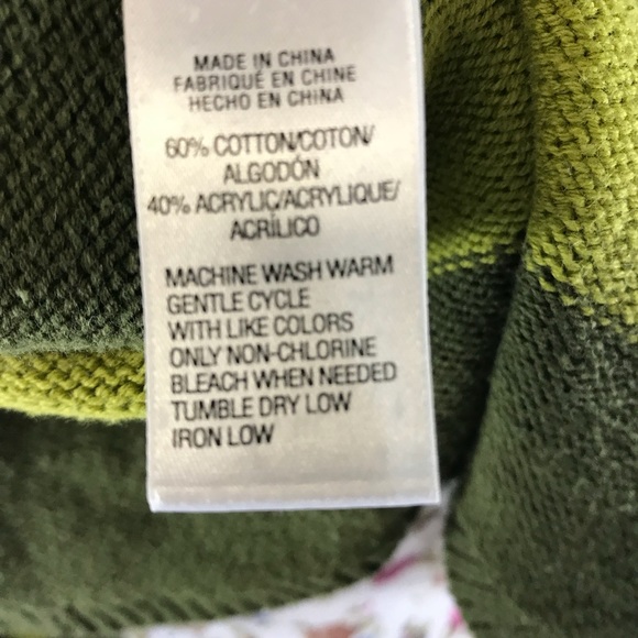 Izod green large open front cardigan - Picture 5 of 6