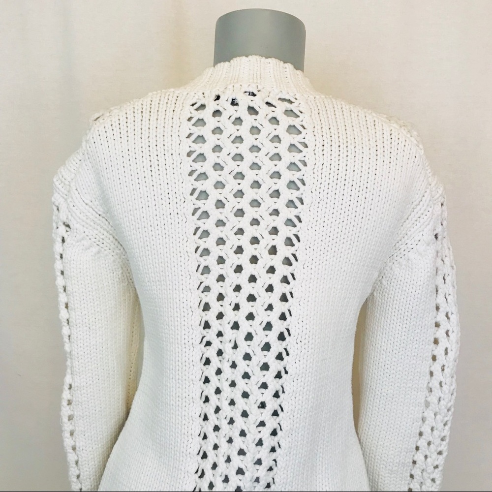 10 Crosby Derek Lam • Open Knit Cropped Sweater - Picture 8 of 8