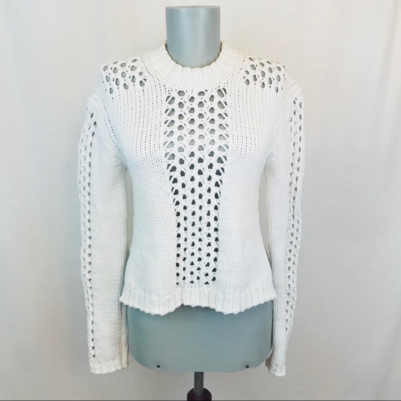 10 Crosby Derek Lam • Open Knit Cropped Sweater - Picture 2 of 8