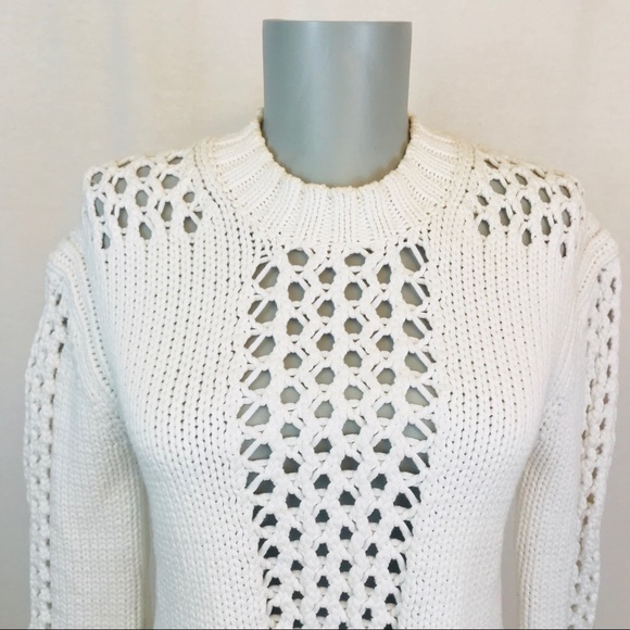 10 Crosby Derek Lam • Open Knit Cropped Sweater - Picture 3 of 8