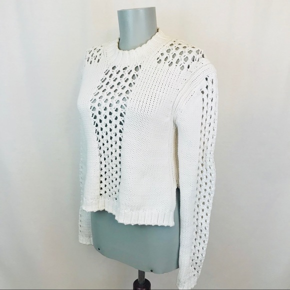10 Crosby Derek Lam • Open Knit Cropped Sweater - Picture 4 of 8