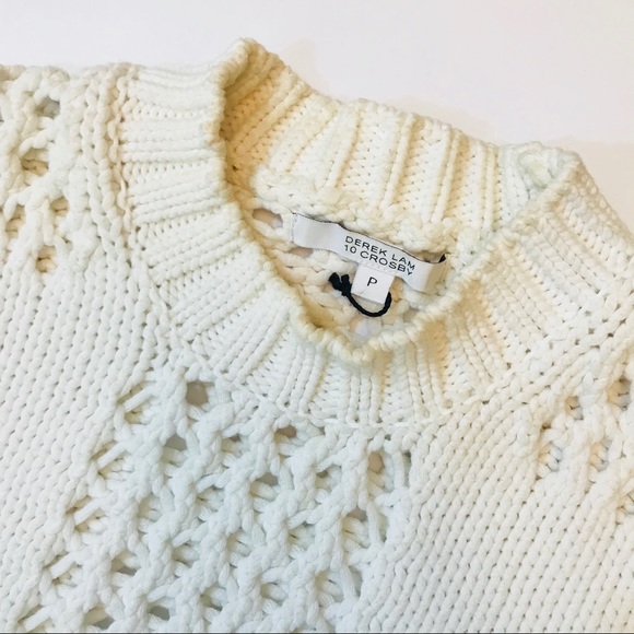 10 Crosby Derek Lam • Open Knit Cropped Sweater - Picture 6 of 8