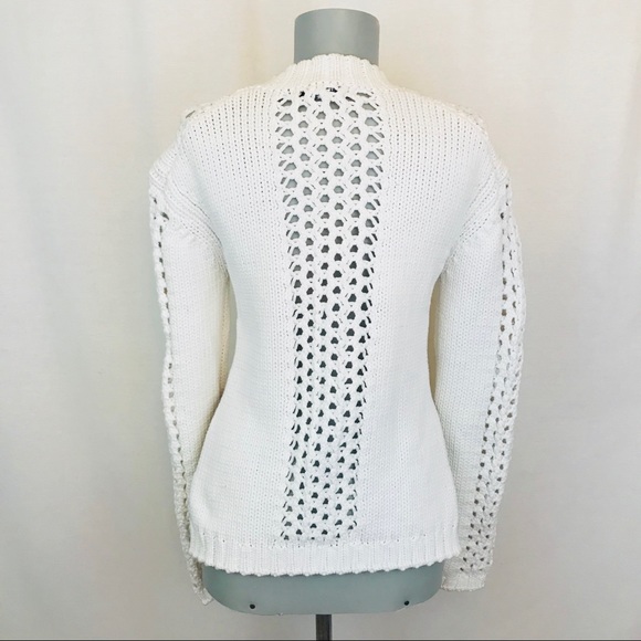 10 Crosby Derek Lam • Open Knit Cropped Sweater - Picture 7 of 8