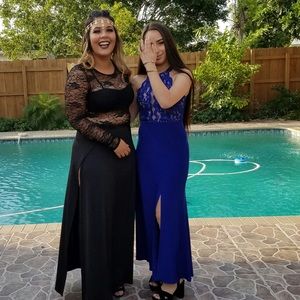 Navy blue prom dress
