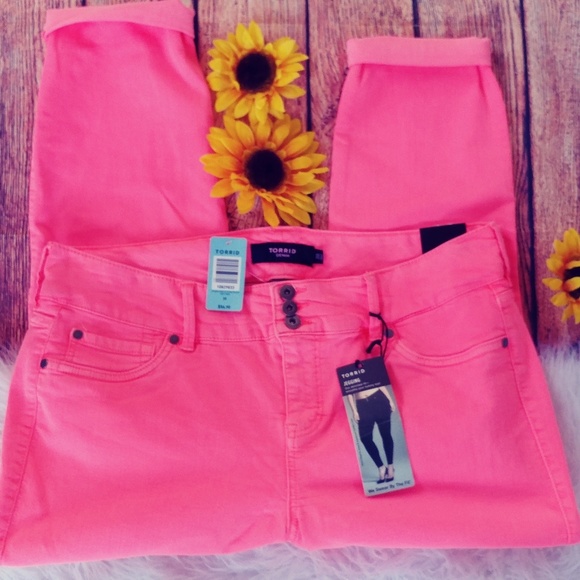 CCO NWT Torrid electric melon jeggings size 22 - Picture 2 of 8