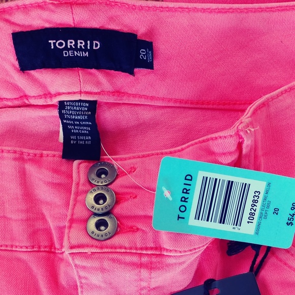 CCO NWT Torrid electric melon jeggings size 22 - Picture 3 of 8