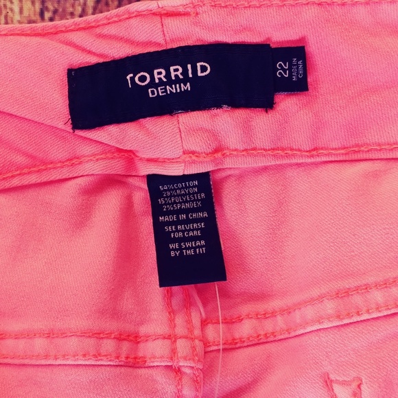 CCO NWT Torrid electric melon jeggings size 22 - Picture 4 of 8