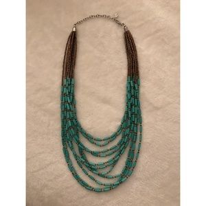 LOFT beaded layered necklace
