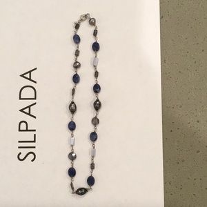 Silpada N1308 Blue Sodalite Iolite Pearl Necklace