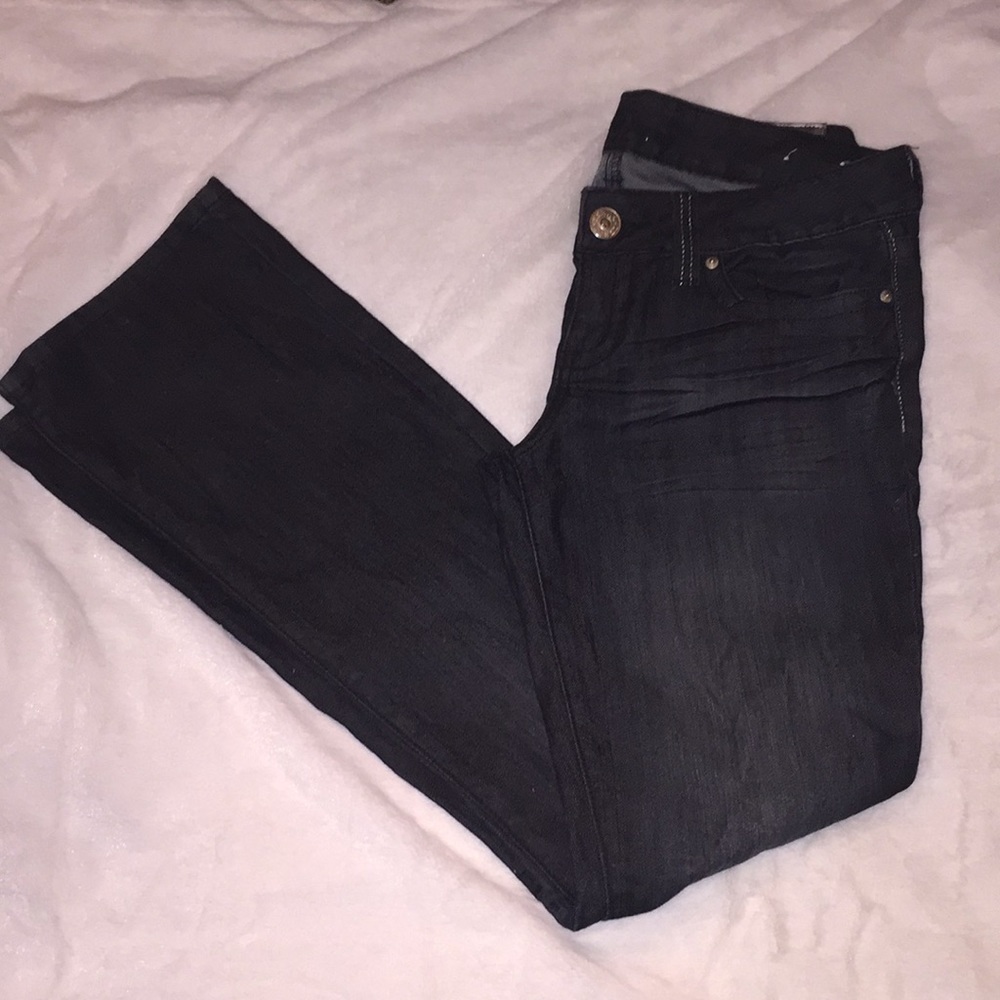 Guess dark, denim bootcut jeans