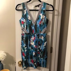 Bodycon floral printed mini dress