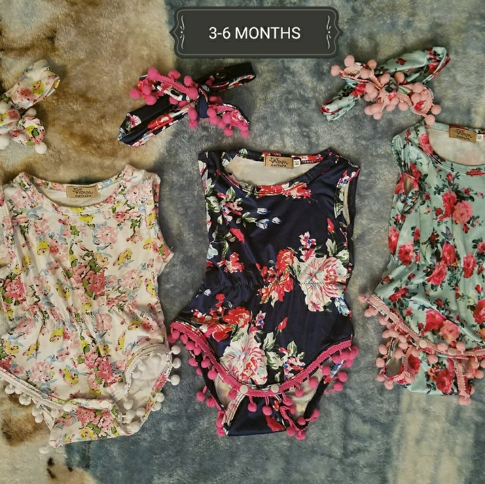 Baby girl romper and headband
