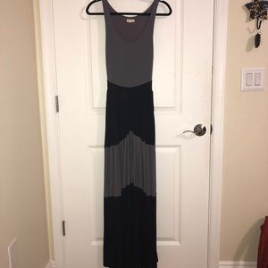 Silence and noise maxi dress- purple and navy blue