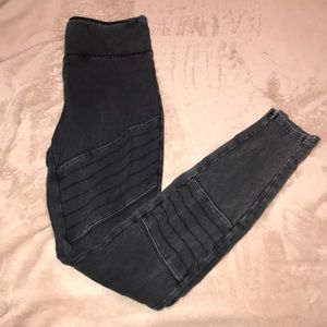 Black Distressed Moto Leggings