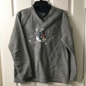 Christmas sweater w snowmen and tree