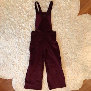 wide leg corduroy overalls