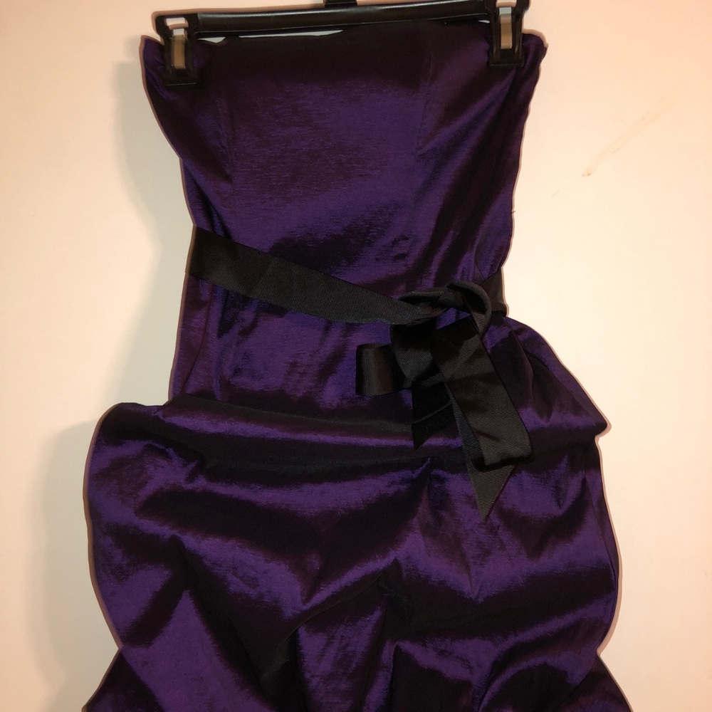 Windsor, purple cocktail dress with ruffled bottom