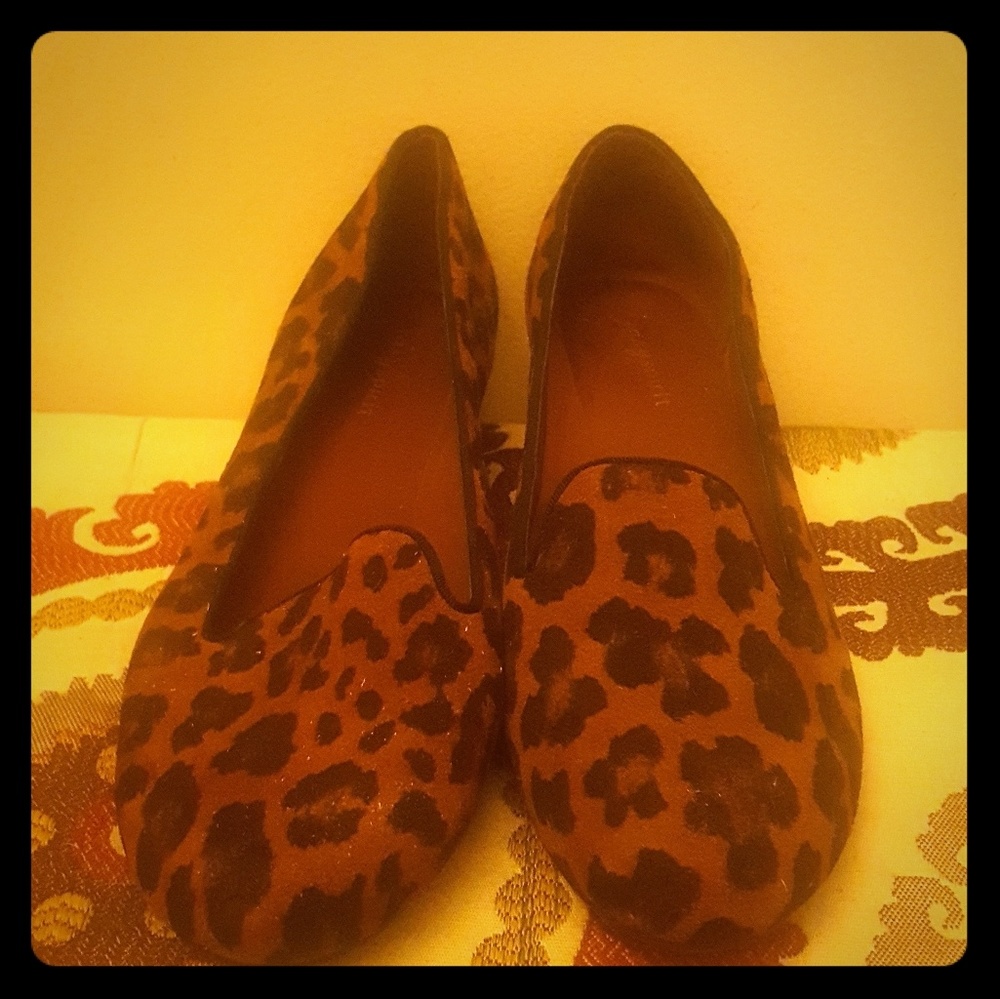 Leopard print wedges