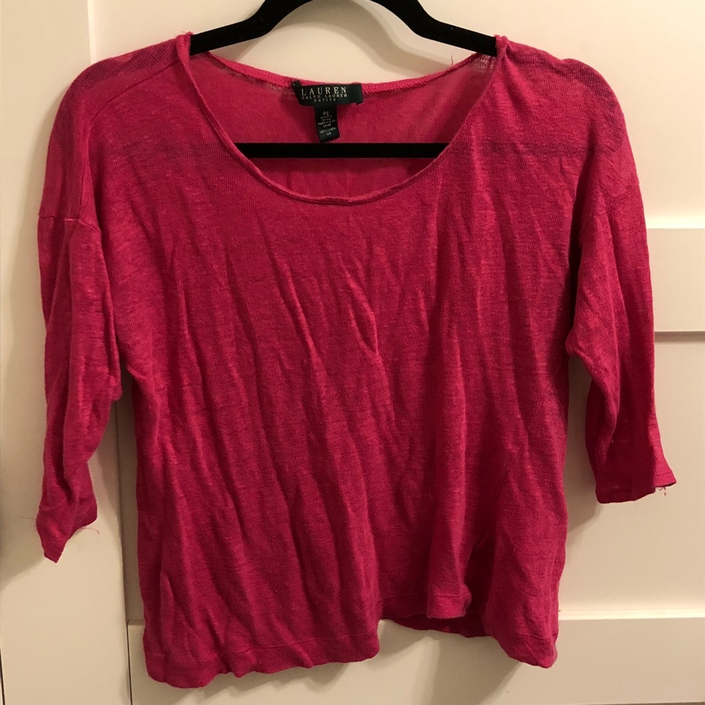 [Ralph Lauren] pink linen shirt