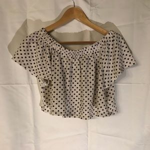 Off Shoulder Polka Dot Top