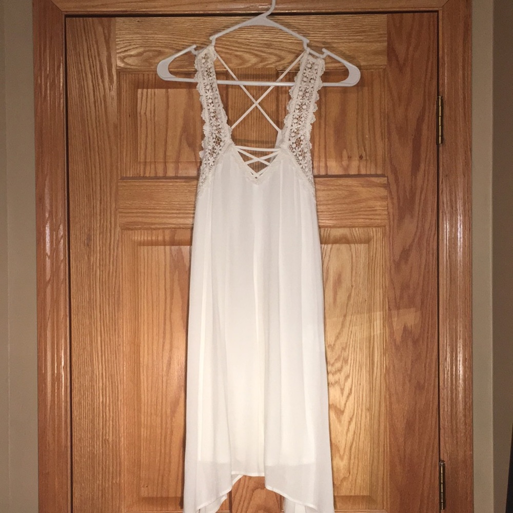 White flowy dress