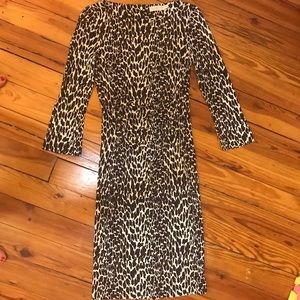 Tory Burch leopard print silk jersey dress