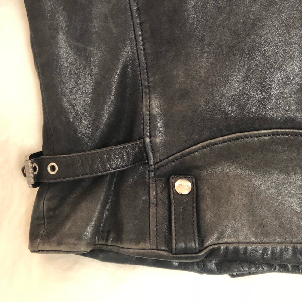 Barbara Bui Quilted Sleeve Leather Jacket - Picture 7 of 8