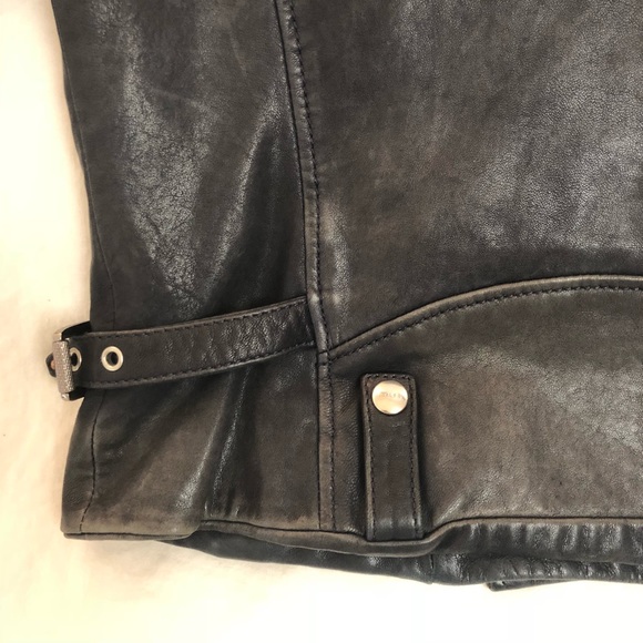 Barbara Bui Quilted Sleeve Leather Jacket - Picture 7 of 8