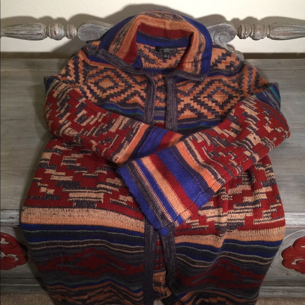 ❌SOLD❌Spense Aztec Western Boho Chunky Sweater