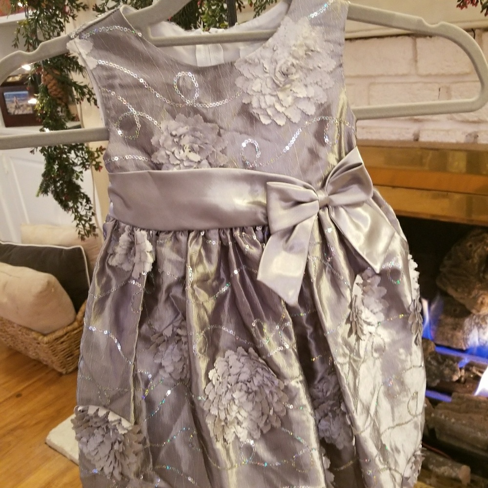 Silver party dress