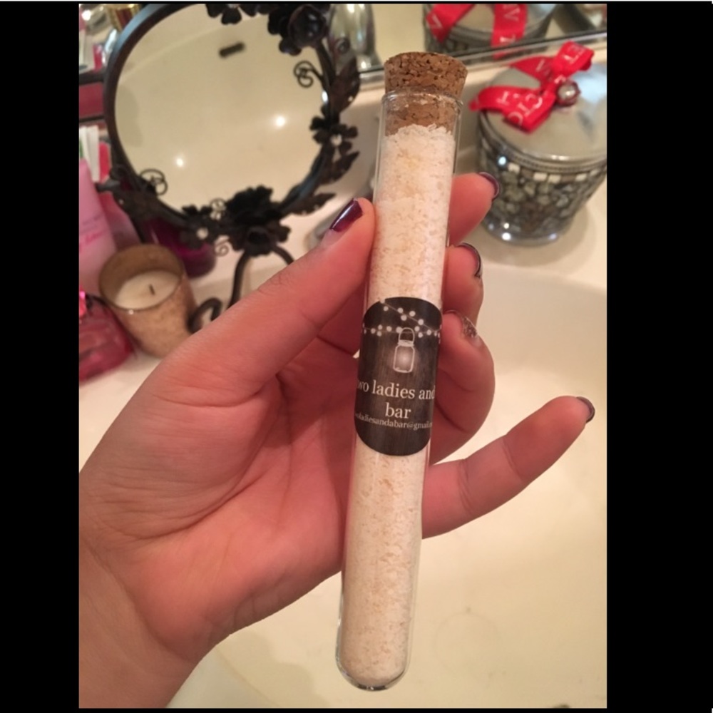 Two ladies walk into a bar bath salt soap fill
