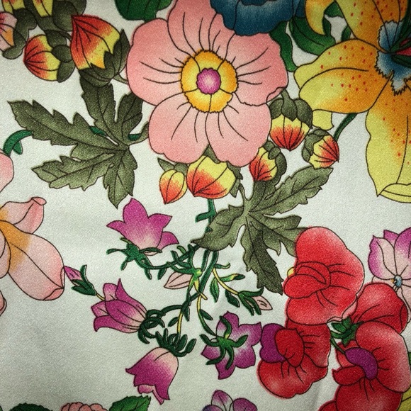 Floral print 100% Silk blazer jacket - Picture 3 of 4