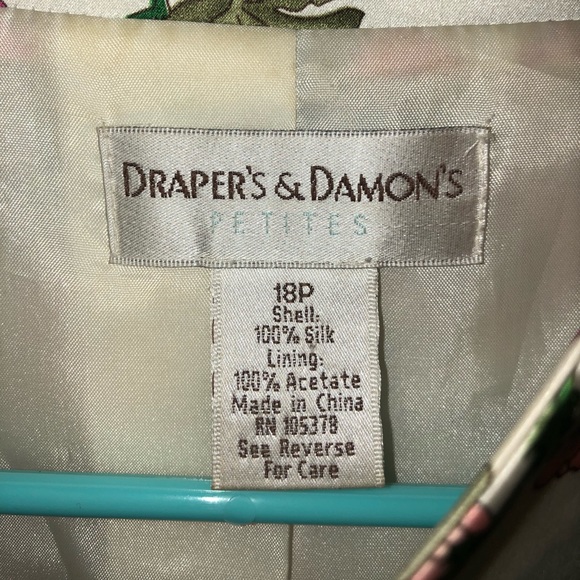 Floral print 100% Silk blazer jacket - Picture 4 of 4