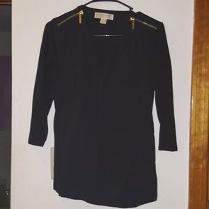 Michael Kors 3/4 sleeve black shirt medium