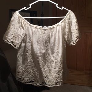 Off the shoulder crochet top