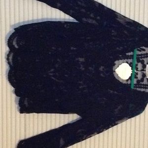 Ladies black lace top