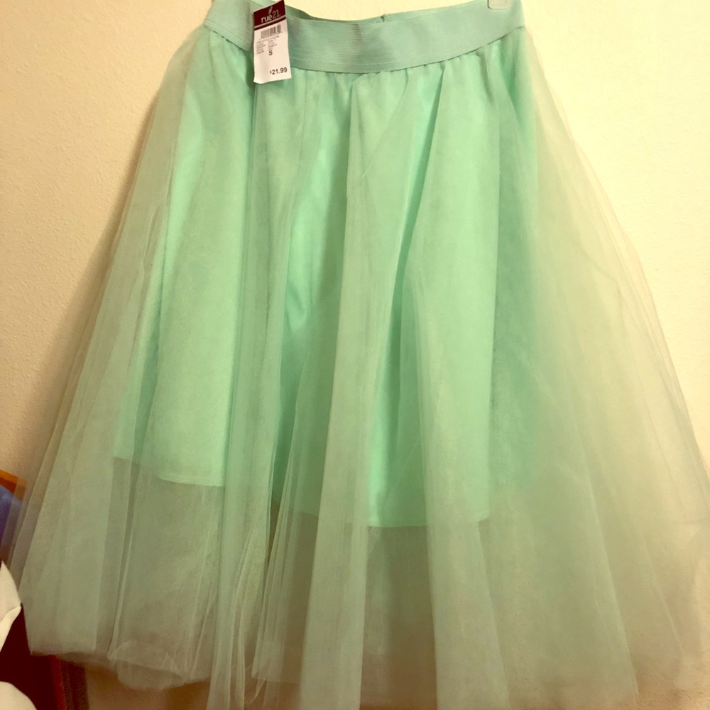Teal Tulle Skirt