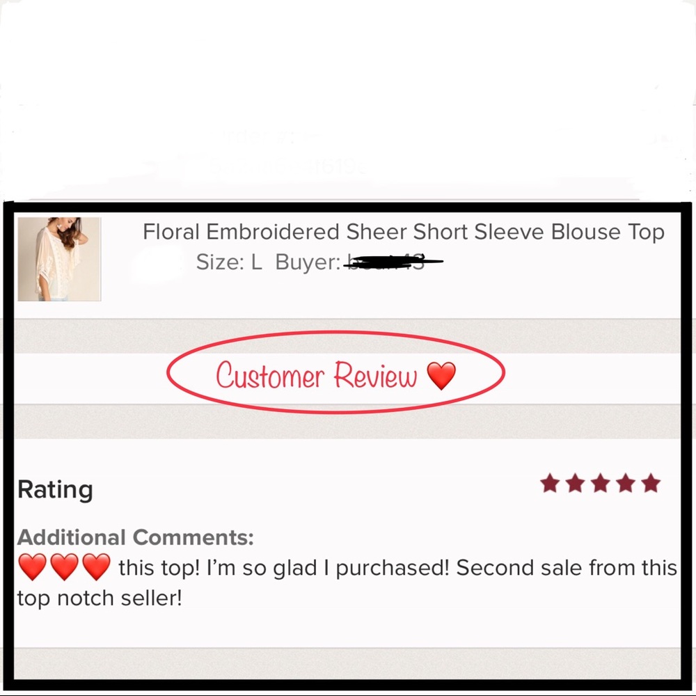 1 left • Floral Embroidered Short Sleeve Blouse - Picture 6 of 6