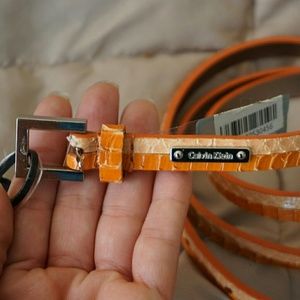 Calvin Klein Orange Pink Belt Large