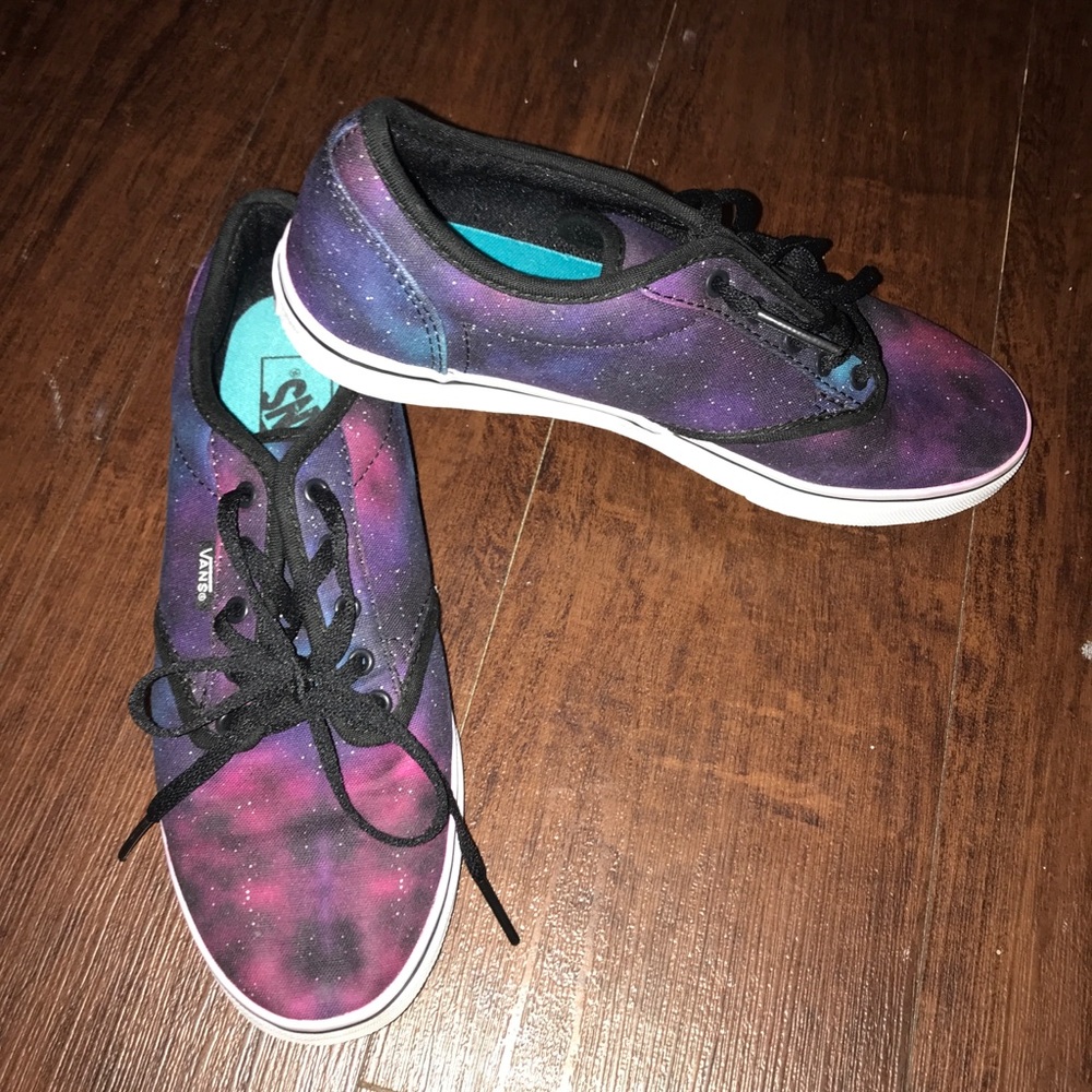 Never worn galaxy patterned classic Vans