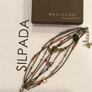 Silpada B2090 Smoky Quartz Chalcedony Bracelet
