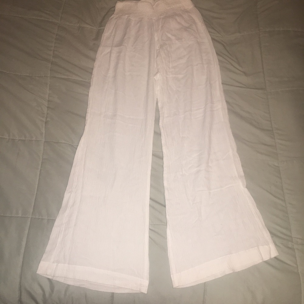 White Linen Flow Pants