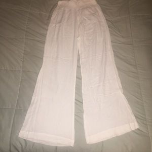 White Linen Flow Pants