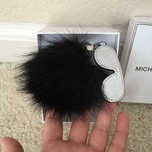 New in box Michael Kors faux fur handbag charms