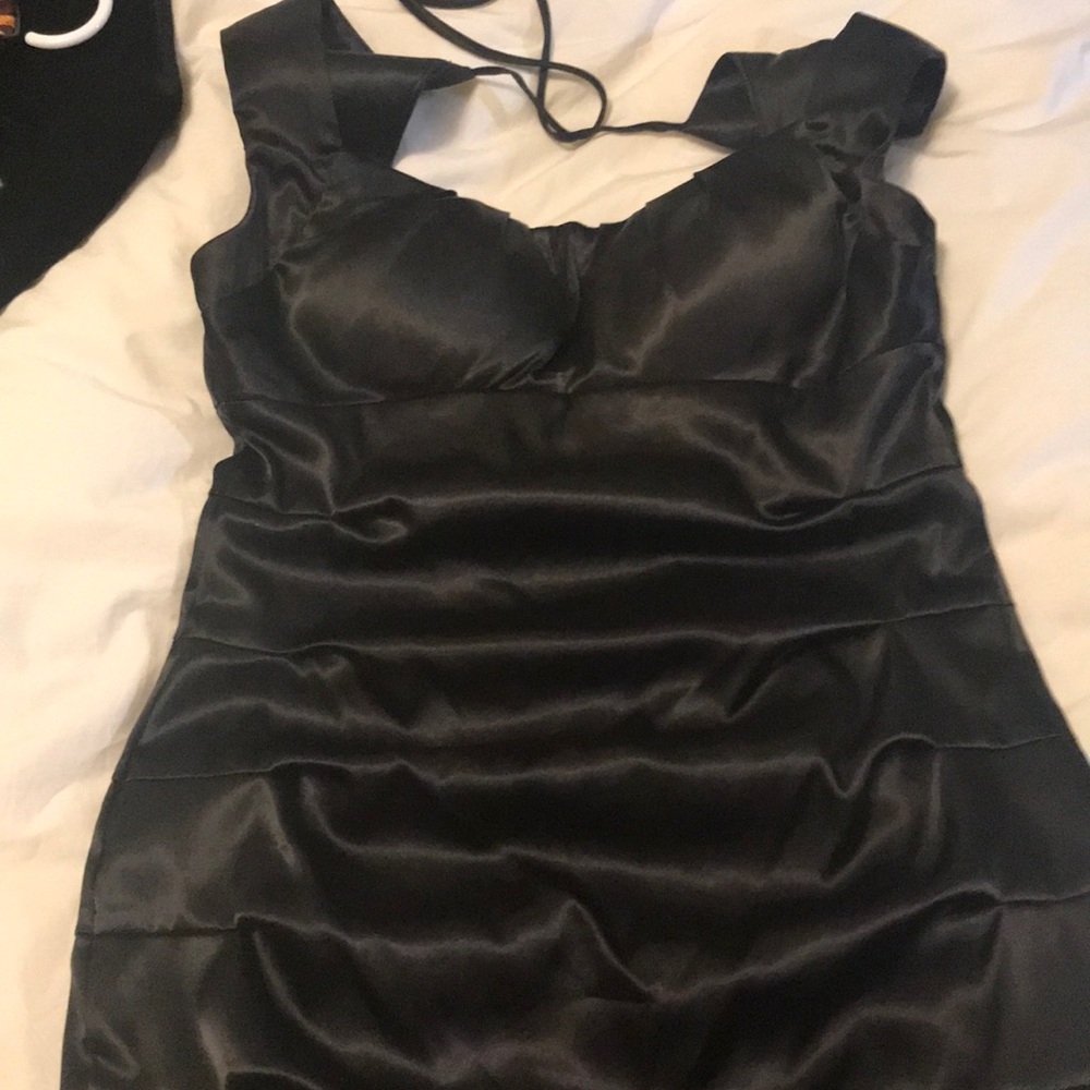 Sexy black mini dress